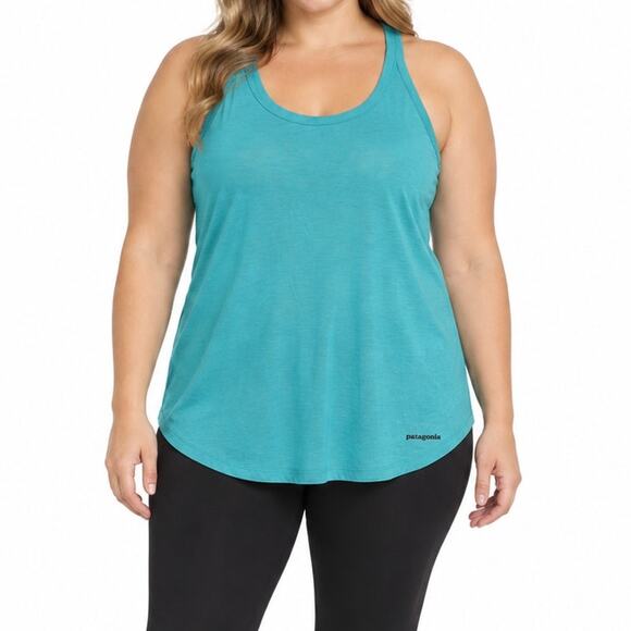 Patagonia Tops - Patagonia Nine Trails Tank Top Howling Turquoise Racerback Running Women's XL
